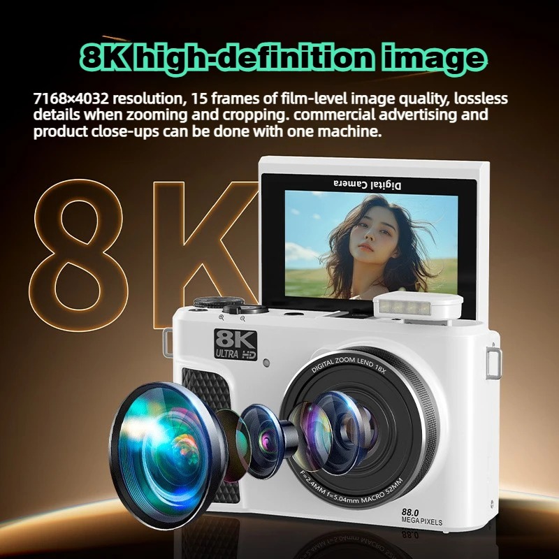 WD300 8K Digital Camera 88MP v - Electronics Home Gadgets recension och pris