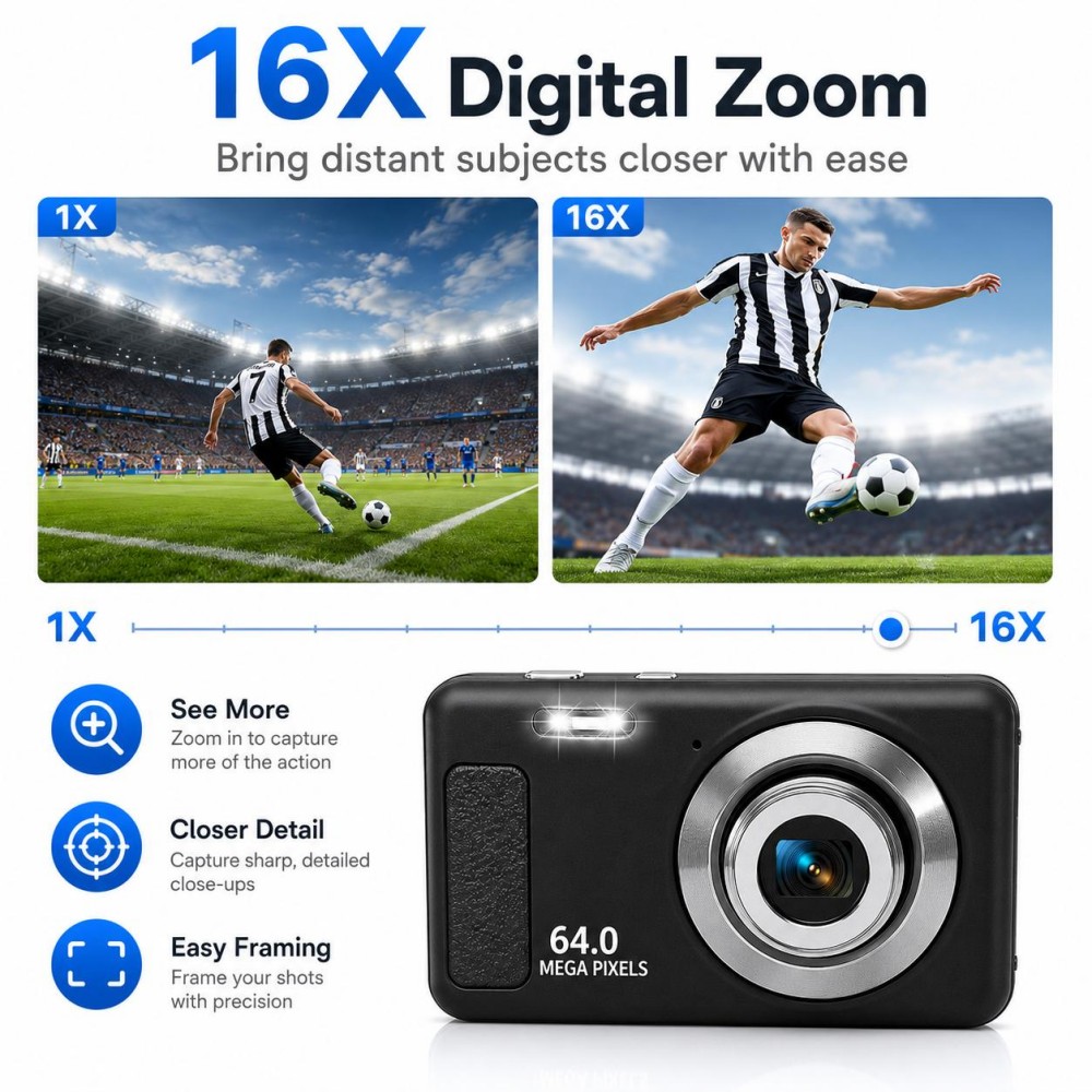4K Ultra HD Portable Digital C - Electronics Home Gadgets recension och pris