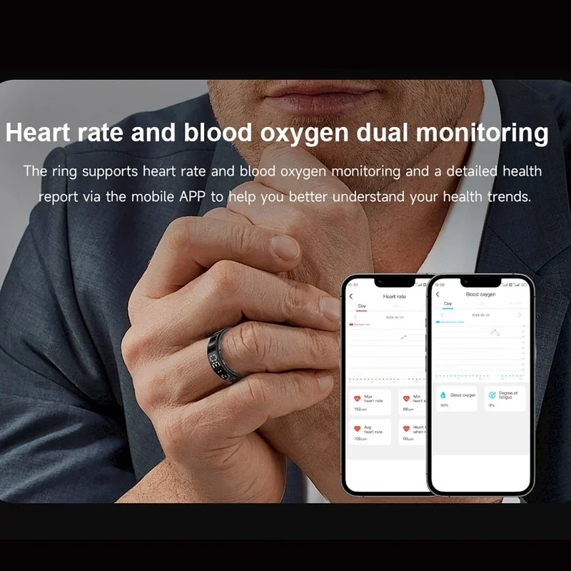 SR08 Smart Ring For Men Women  - Smart Ring Health recension och pris