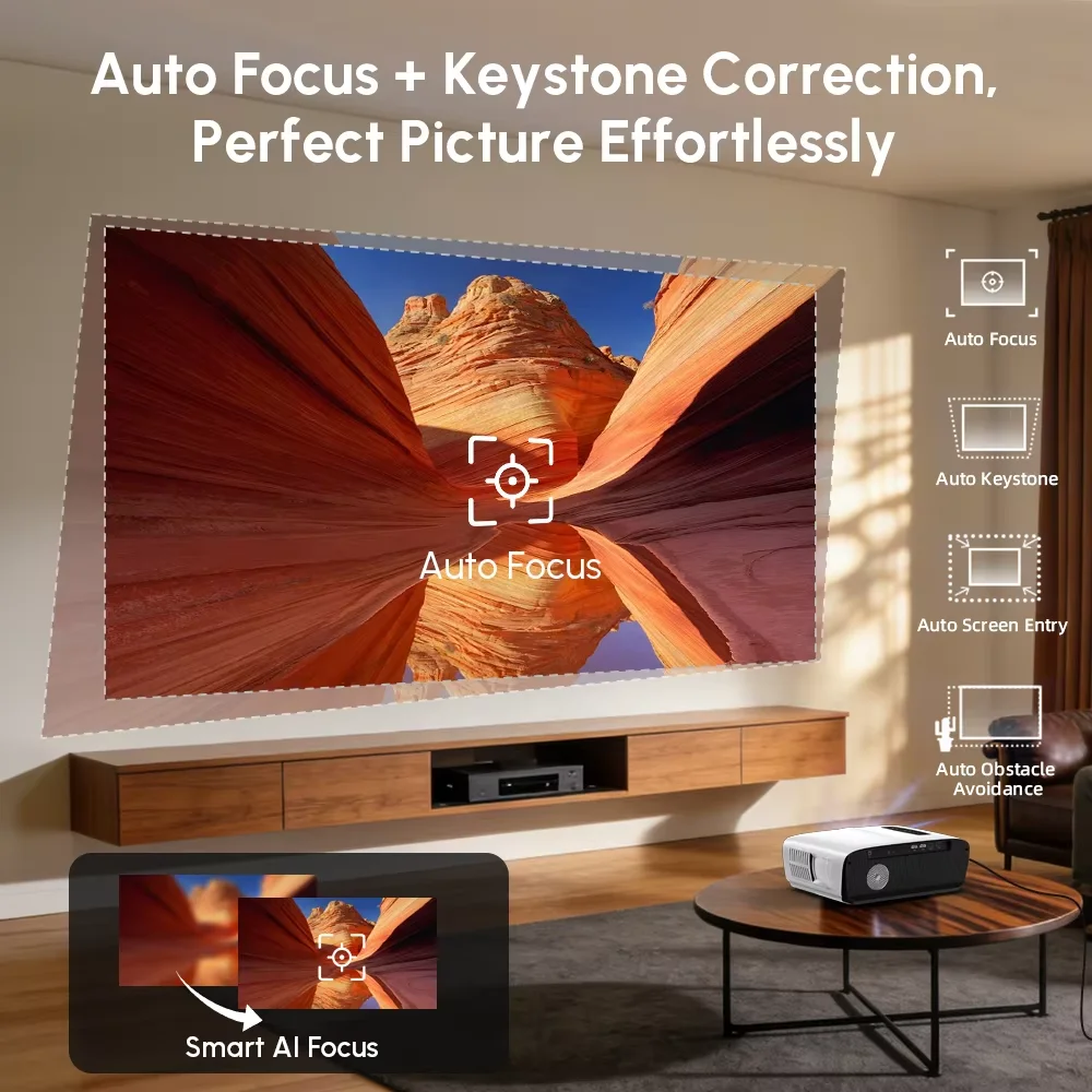 NewA9S 4k Projector Auto Focus - Electronics Home Gadgets recension och pris
