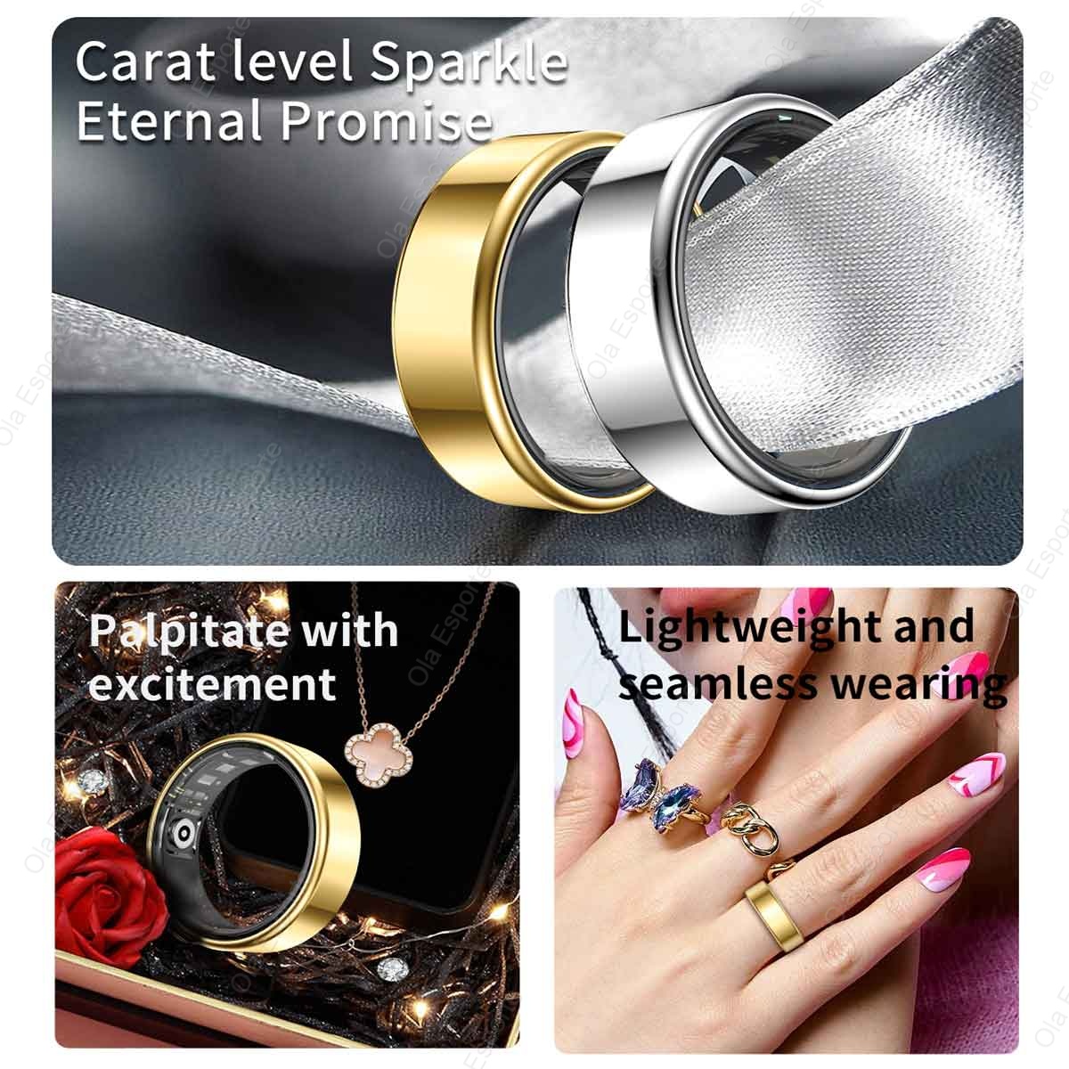 Titanium Alloy Smart Ring, Hea - Smart Ring Health recension och pris